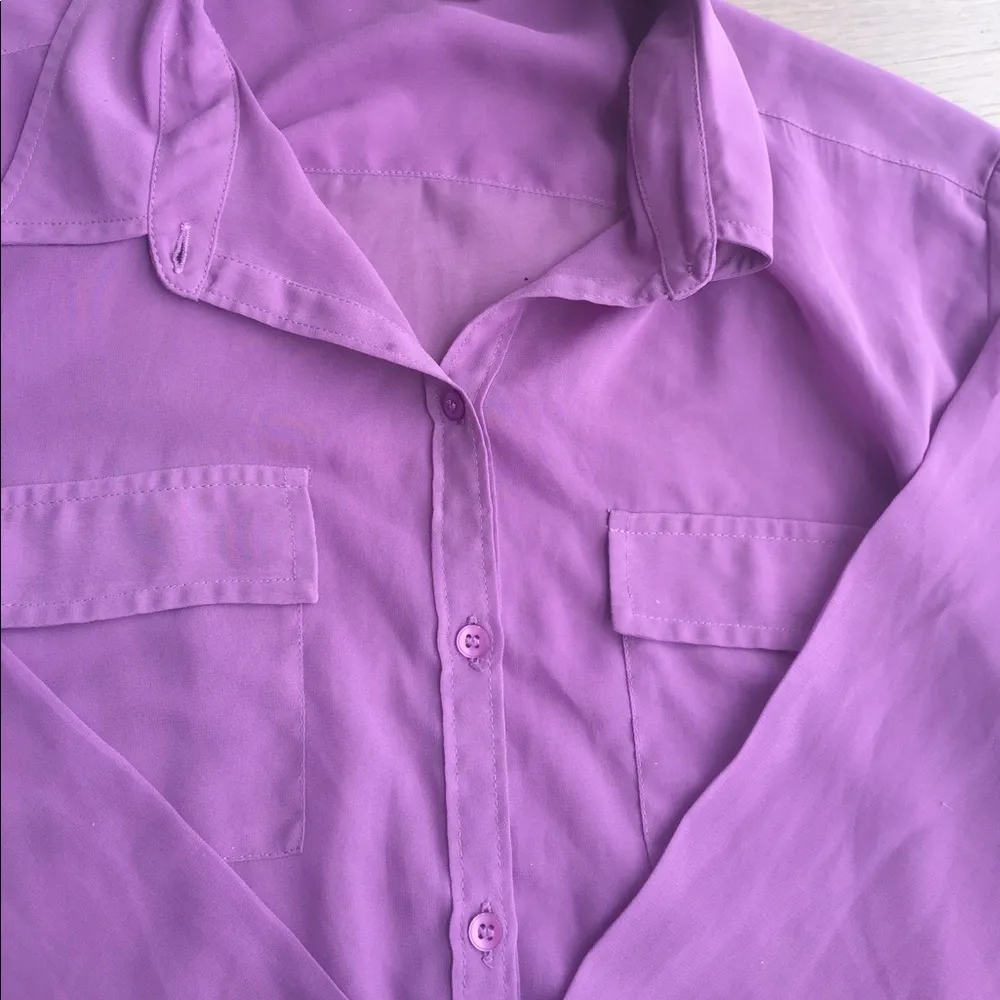 Purple silky blouse - Image 3