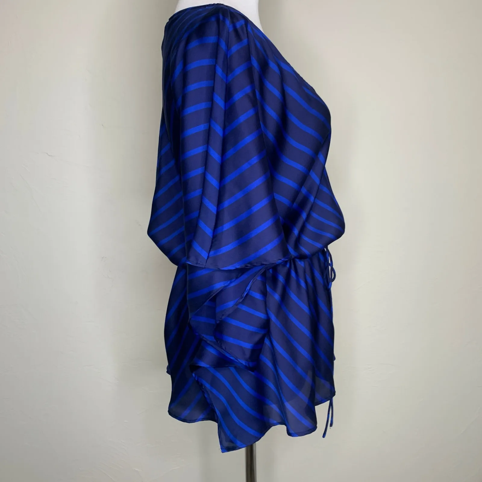 Lauren Ralph Lauren Blue Stripe Blouse Sz Small/ Medium - Image 4