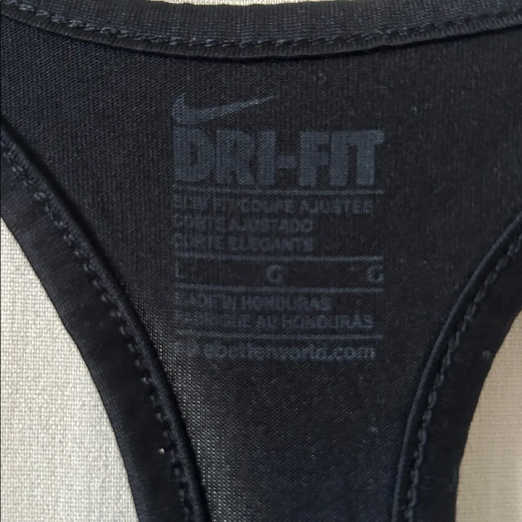Nike dri-fit black racer back tank - Image 3