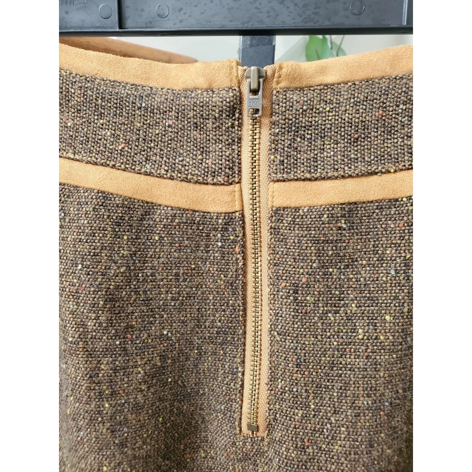 Bob Timberlake Women Brown Polyester Straight Pencil Casual Knee Length Skirt 8 - Image 5