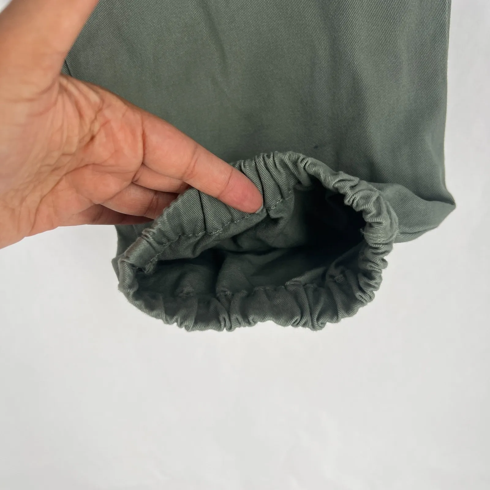 Forever 21 Jogger Pants Women Large Green High Rise Tactical Outdoor Tapered Leg - Image 6