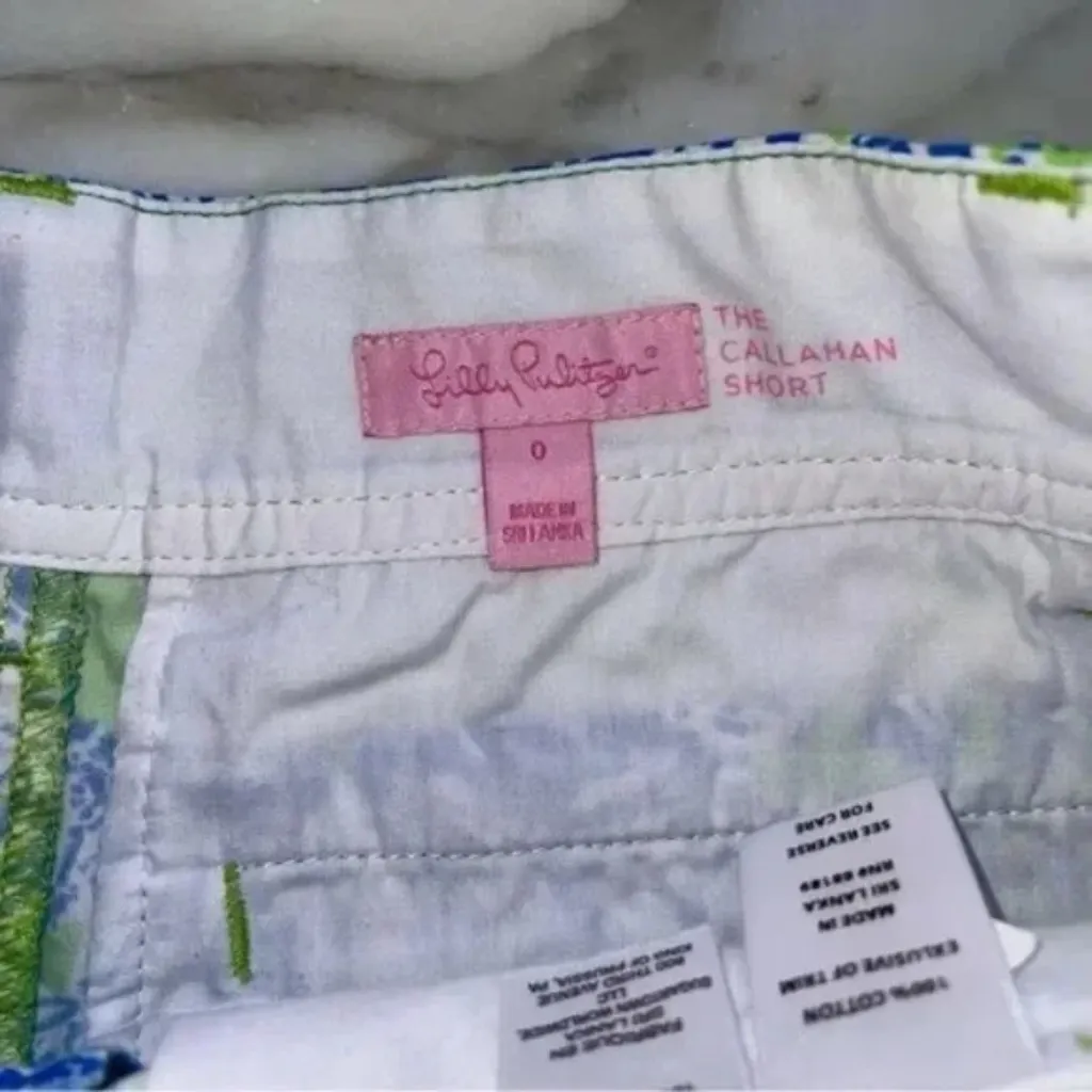 Lily Pulitzer The Callahan Shorts in Limeade Floral Coral Patriot Shorts - Image 4