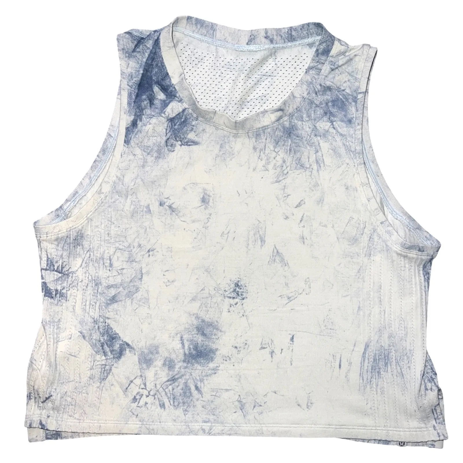 Lululemon Train to Be‎ Tank White/Luna Wash Cropped Training Yoga Medium EUC - Image 2