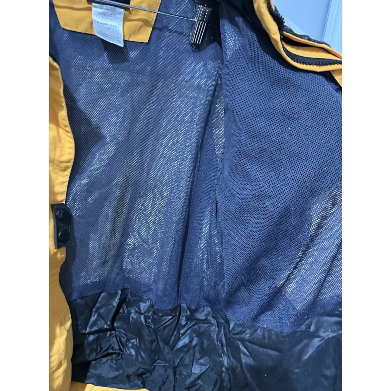 Rare VTG Yellow Orange The North Face HyVent DL Ski Full Zip Nylon Jacket Size M - Image 9