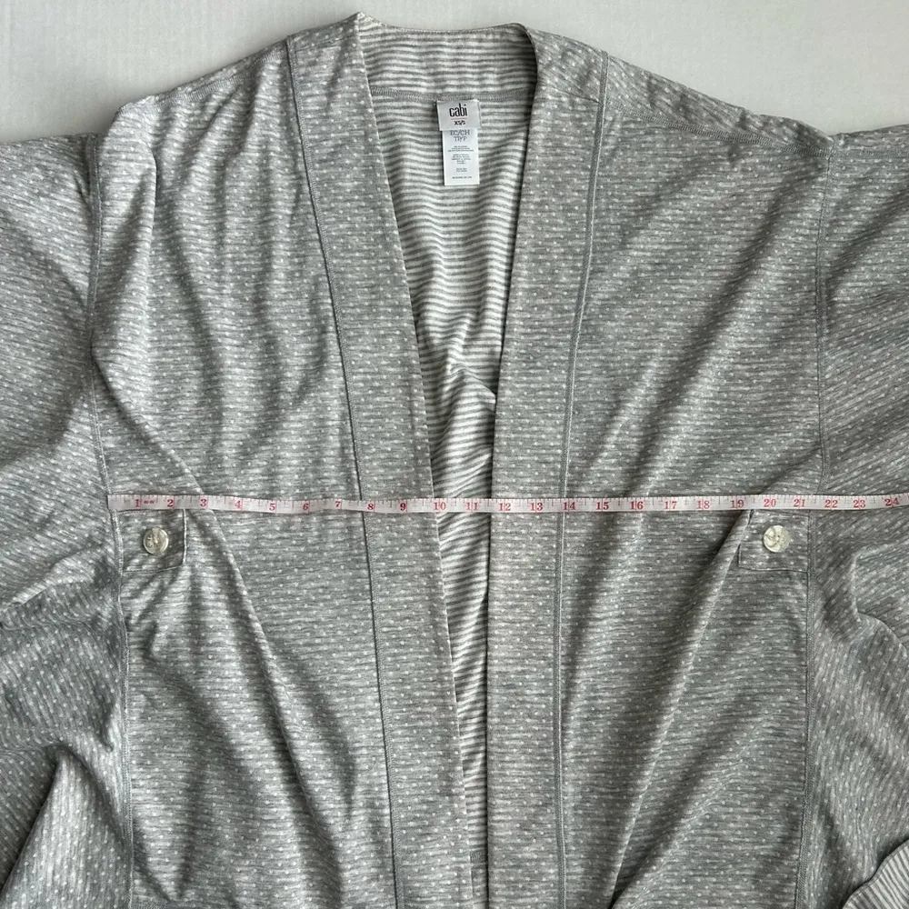 CAbi Cape Women's‎ Gray White Stripe Polka Dot ATC XS/S #5846 - Image 6