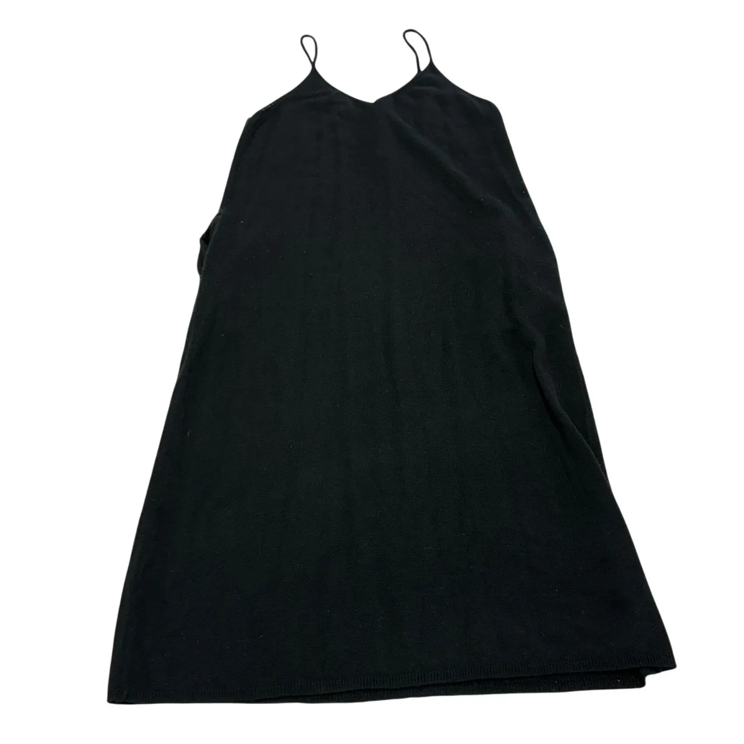 Mod Ref Dress‎ Womens Small Black Knit V Neck Midi Pockets - Image 2