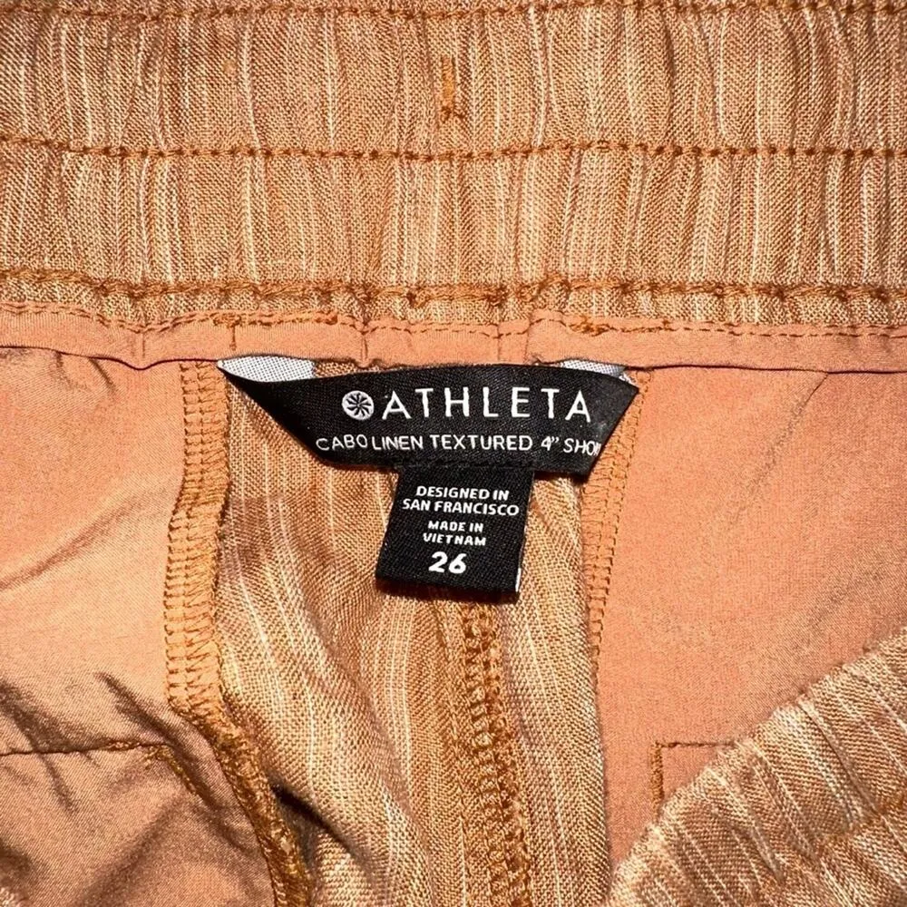 NWT Athleta Cabo Linen Textured 4” Short 26 - Image 4