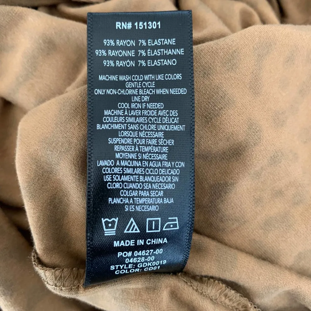 NWT Good American Caramel Leopard Print Midi Wrap Dress - Image 11