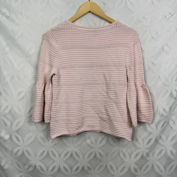 White House Black‎ Market Drama Sleeve Pointelle Sweater Size XS - Image 9