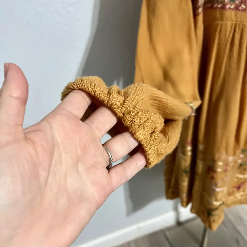 Free People Rhiannon Embroidered Mini Dress Size XS - Image 5