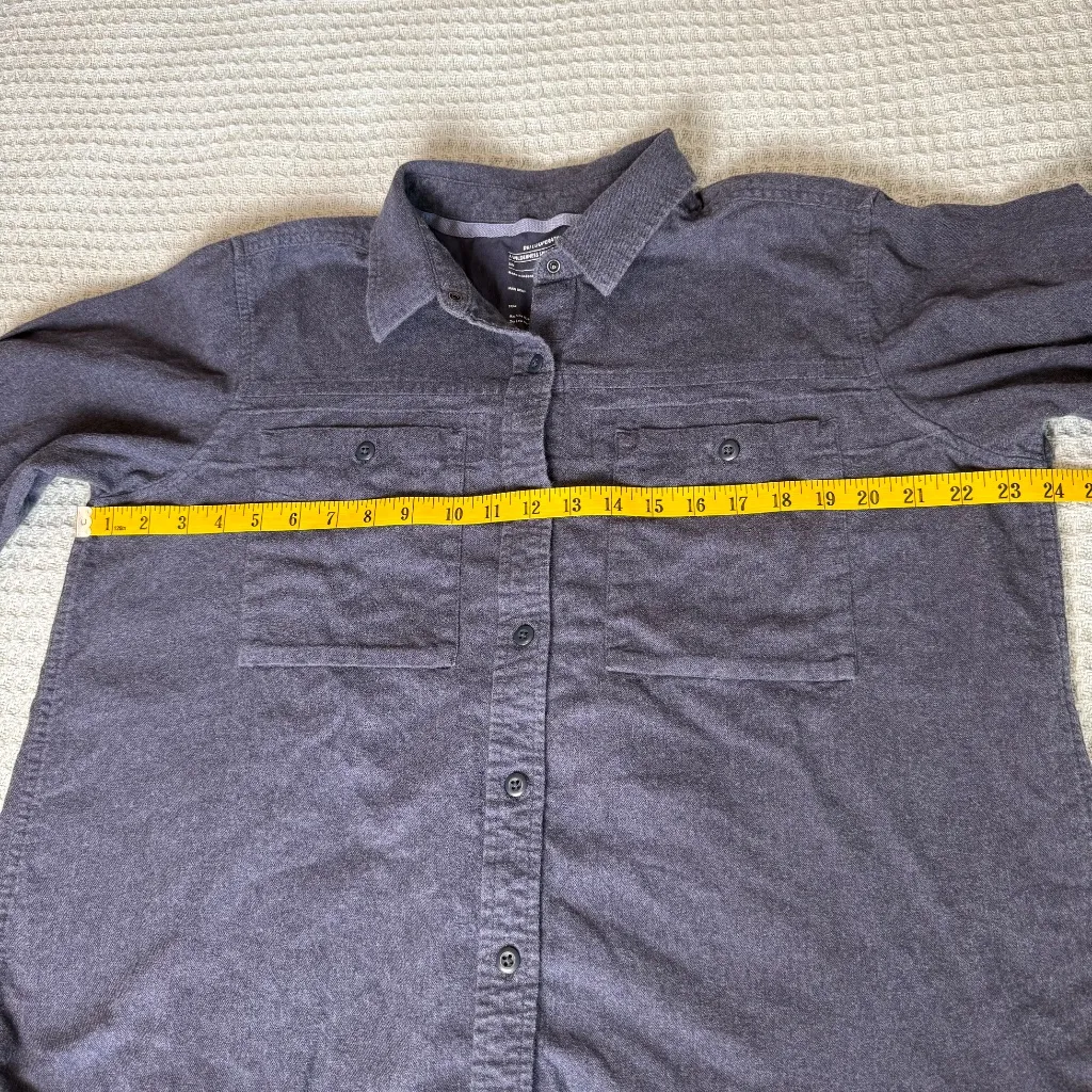 REI Wallace Lake Flannel Shirt Womens XL Extra Large Blue Button Down Top Blouse - Image 5