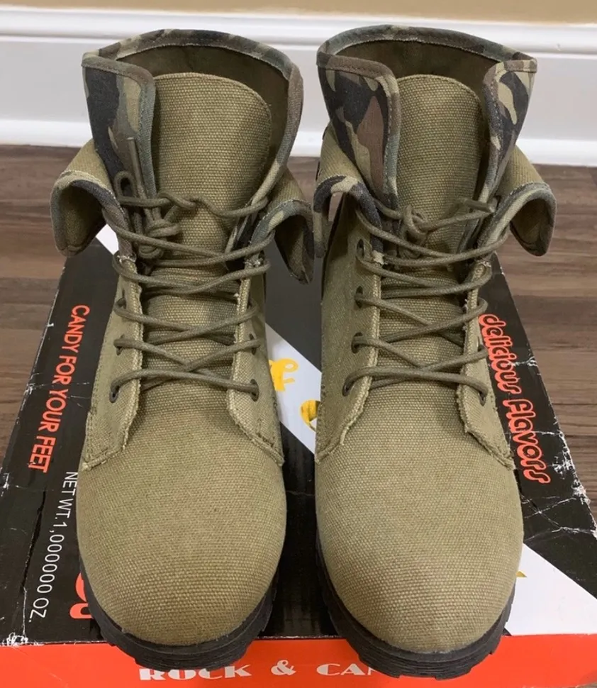 ZIGI Rock & Candy Green Spraypaint Boots-9.5 - Image 4