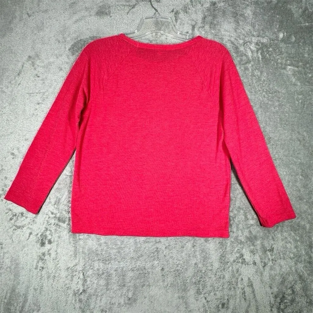 Dylan Shirt Womens Small Pink Essential Basic Colorful Everyday Layering‎ Casual - Image 2