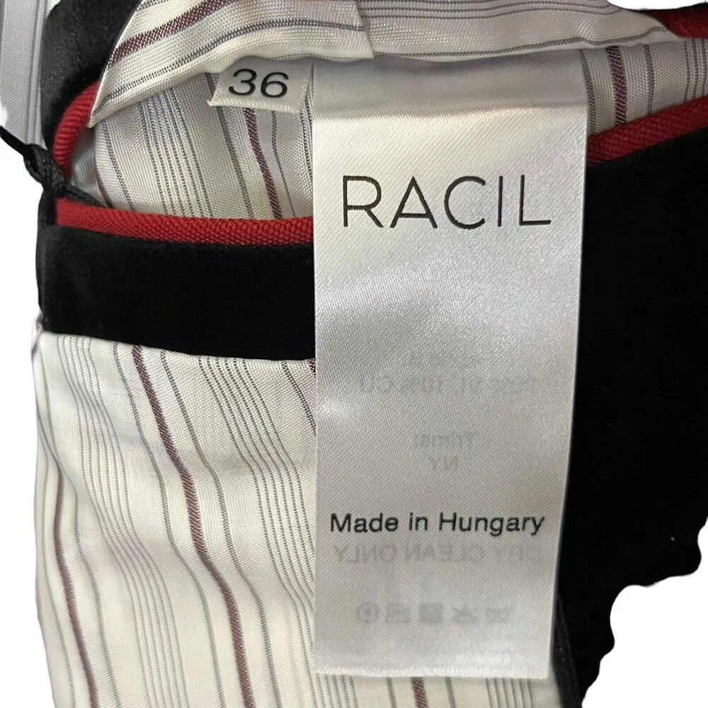 Racil Suit Jacket Virgin Wool 2 Button Jacket Red Black Blazer Size Fr. 36 US 4 - Image 7