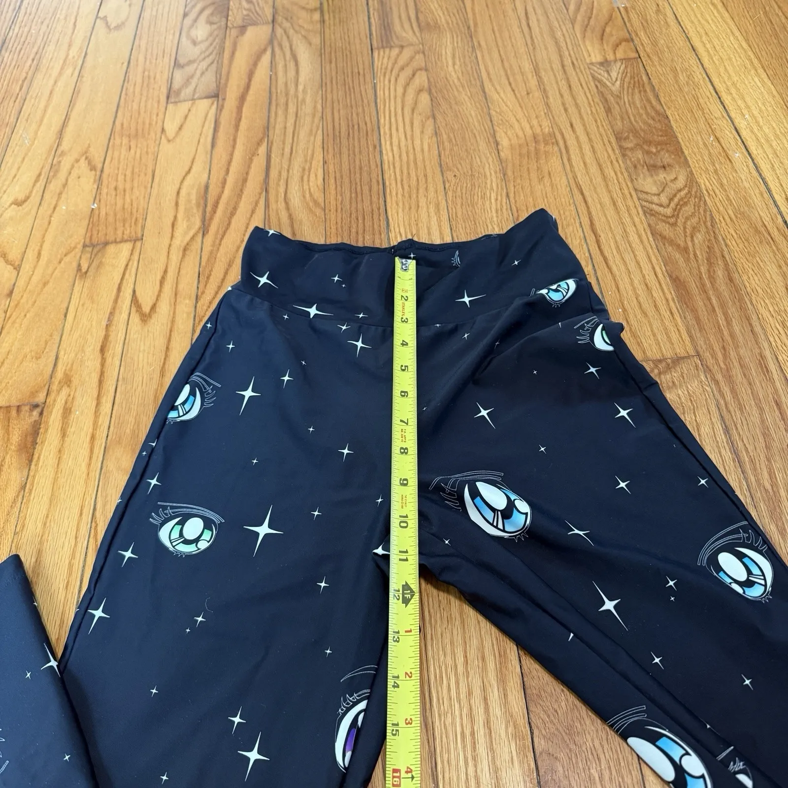 Sandy Liang Huffy Eye Print Flare Legging Pants Size Small - Image 8