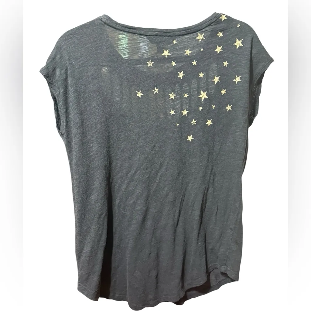 Rock & Republic Distressed Graphic Eagle Tee Edgy Vintage Grunge Y2K Top Sz S - Image 2