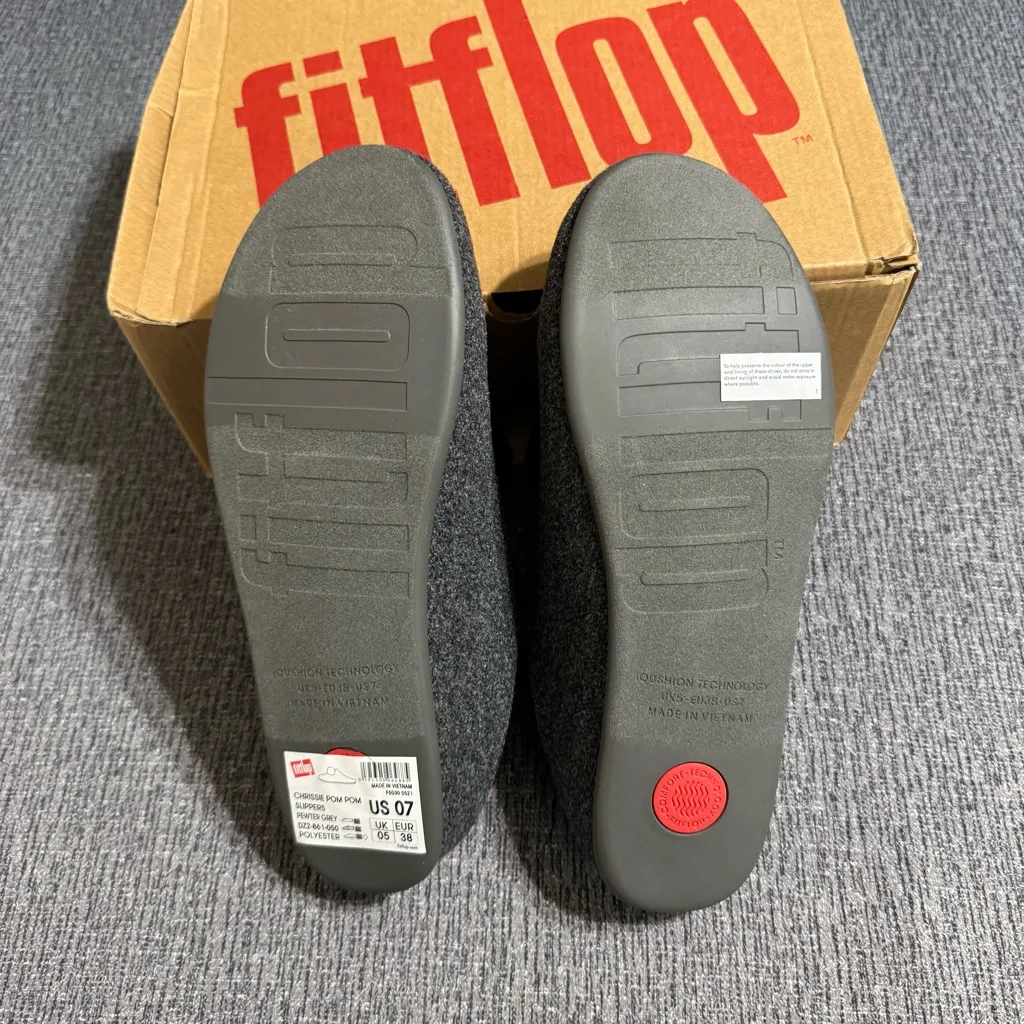 Fit Flop Women’s Chrissie Pom Pom Slippers - Image 13