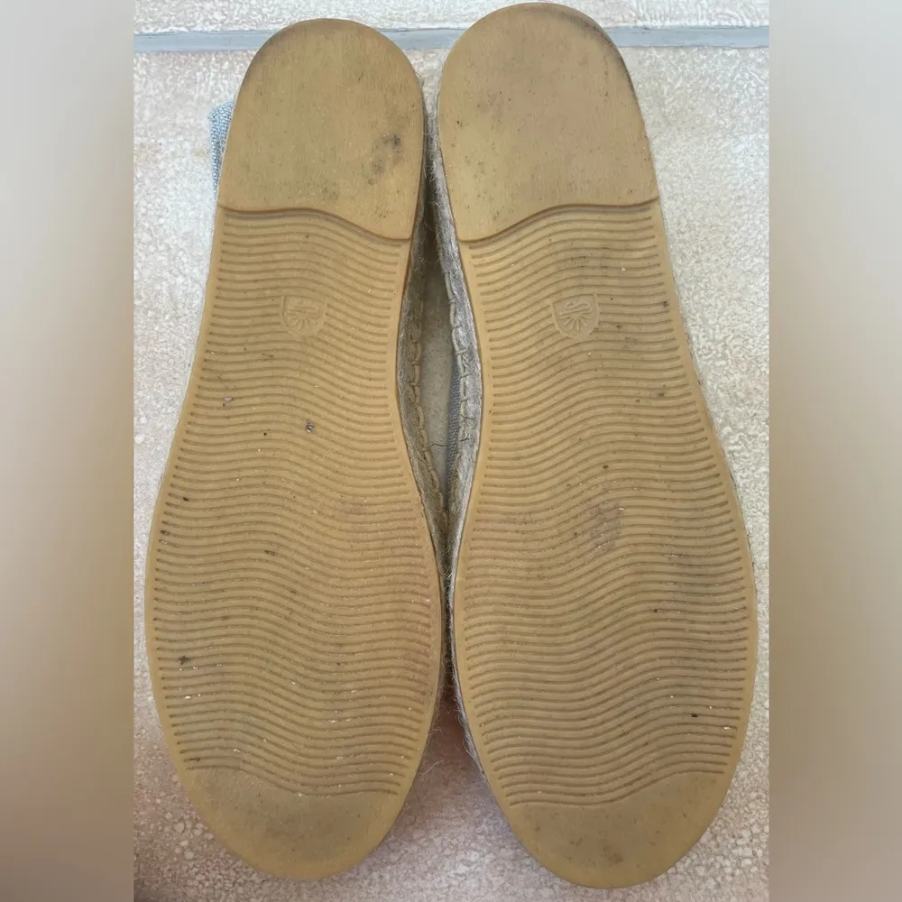 Soludos Woven Platform Light Blue/Yellow Slip-On Espadrilles Lemon; size 10 - Image 6