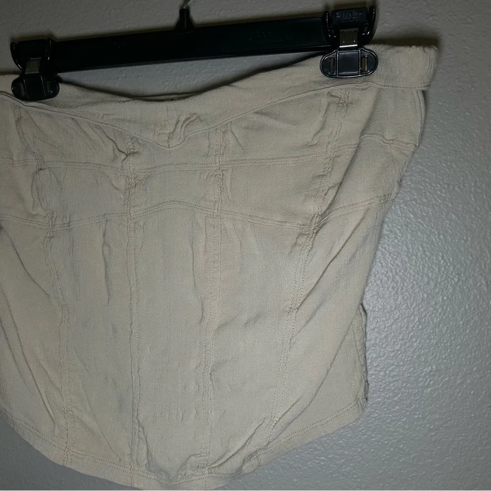 Free People You Too neutral cream tube top women’s size large - Image 4