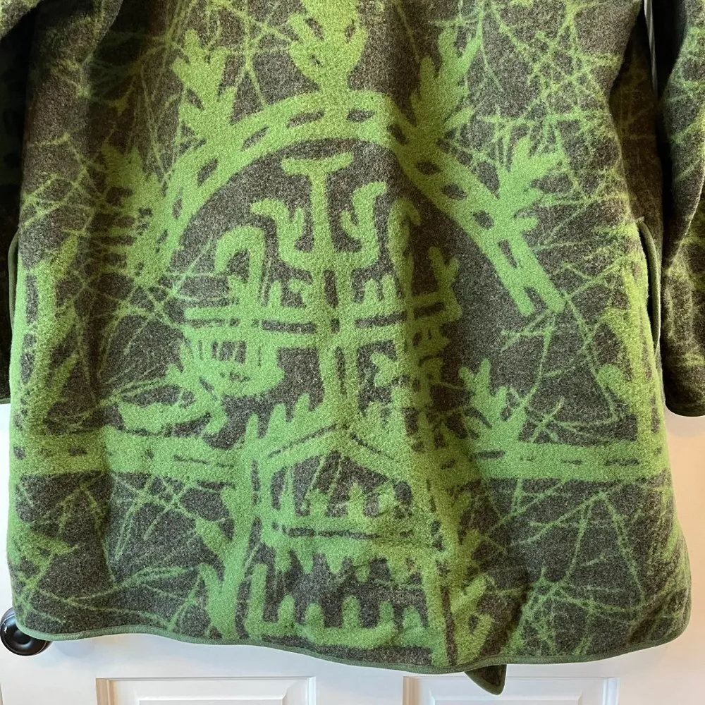 Laurie Jacobi Wool Draped Open Front Jacket Pine Needle Design - Image 4