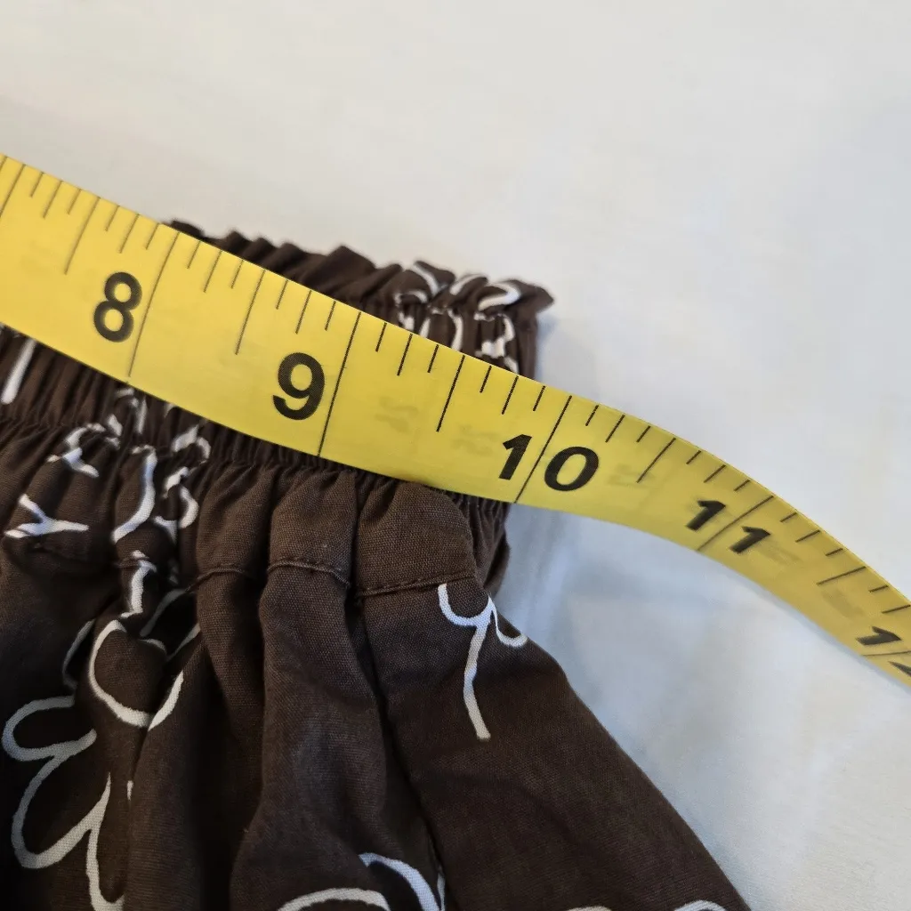 Faithful the brand Anthropologie Eva brown floral shorts paper bag style size 2 - Image 10