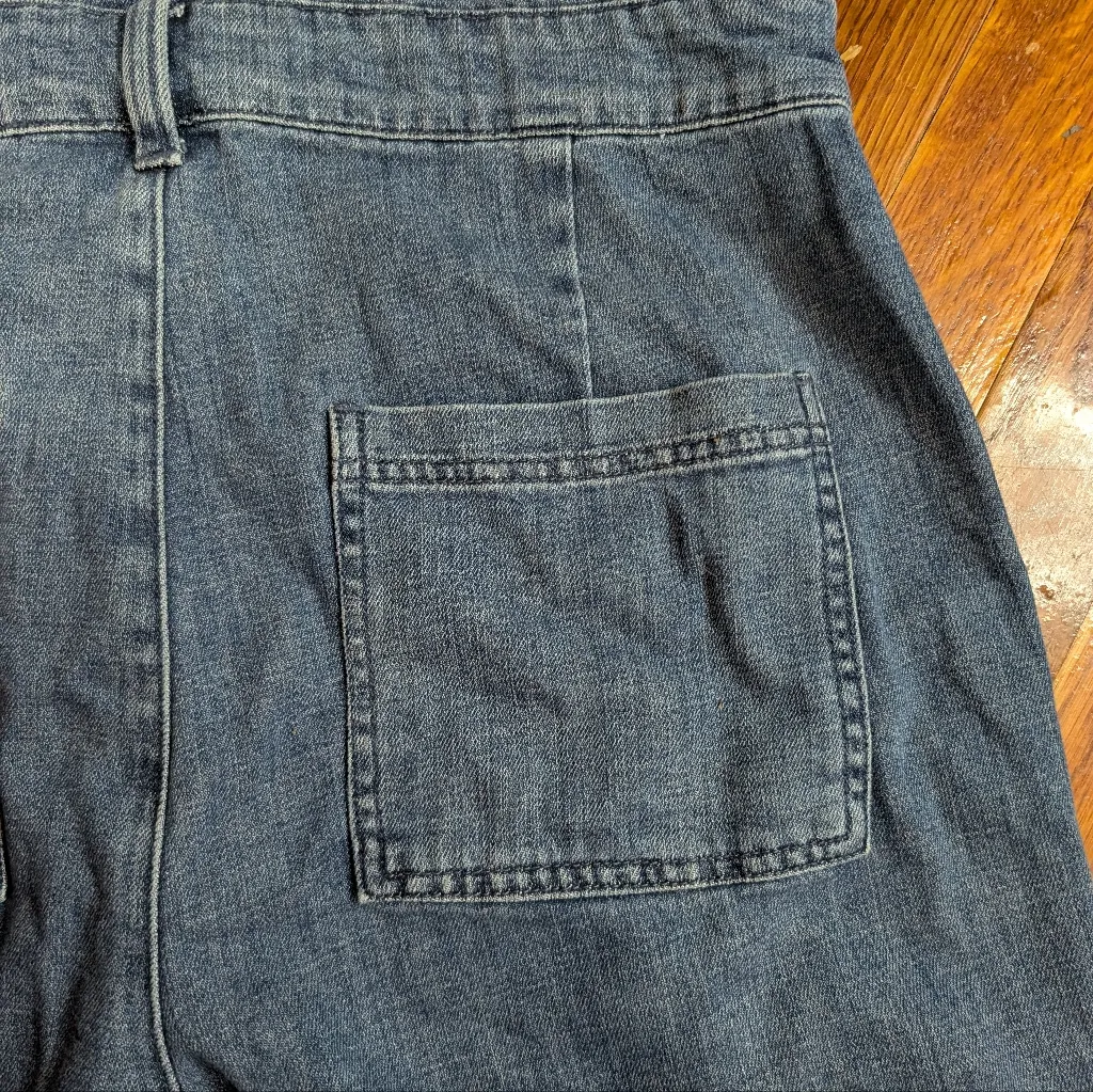 Aerie Wide Leg Denim Overalls - Image 6