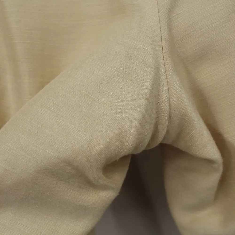 Anne Klein Linen Blend Cream Beige Cropped Trousers Pants Straight Leg Size 10 - Image 5