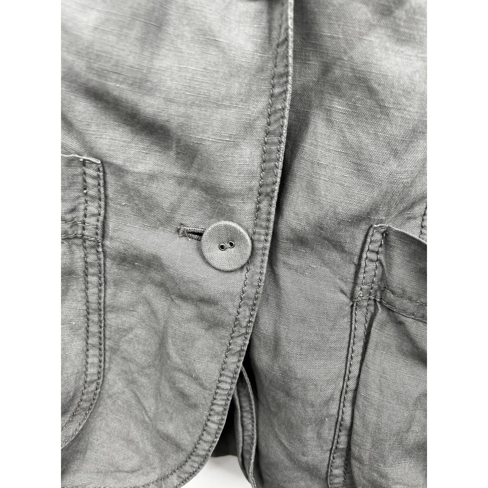 J. Jill Vest Womens Olive Green‎ Silk Linen Sleeveless Top Size Small - Image 6