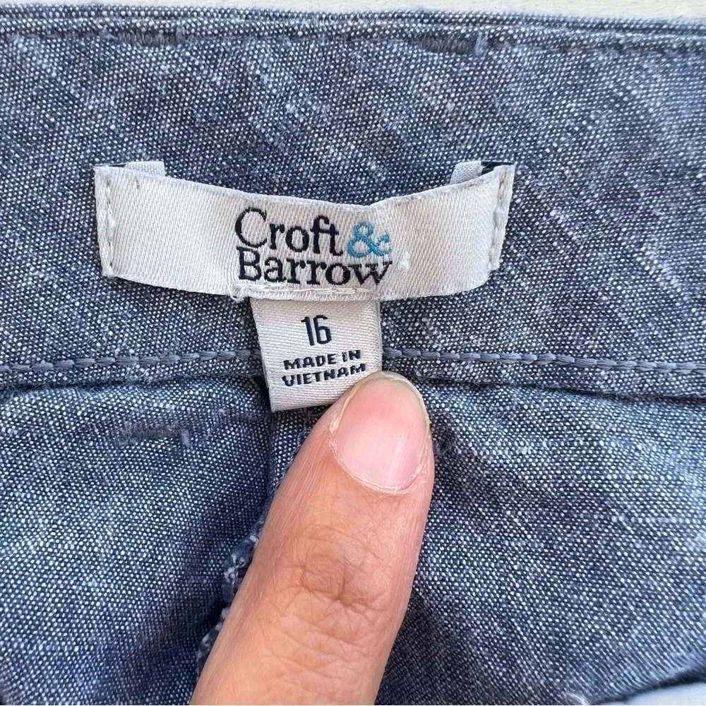 Chambray cotton shorts Croft & Barrow Size 16 - Image 3
