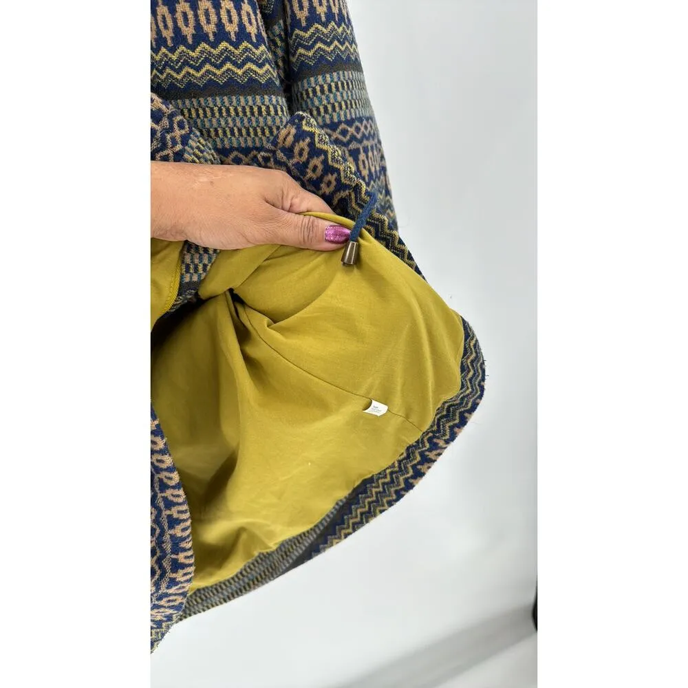 MOSSIMO Faux Fur Lined Hood SOUTHWESTERN western cabin country coat cinch waist Green Size XL - Image 7