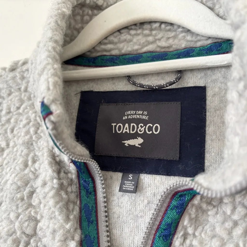 Toad & Co Sespe Sherpa Zip Jacket Gray - Image 3