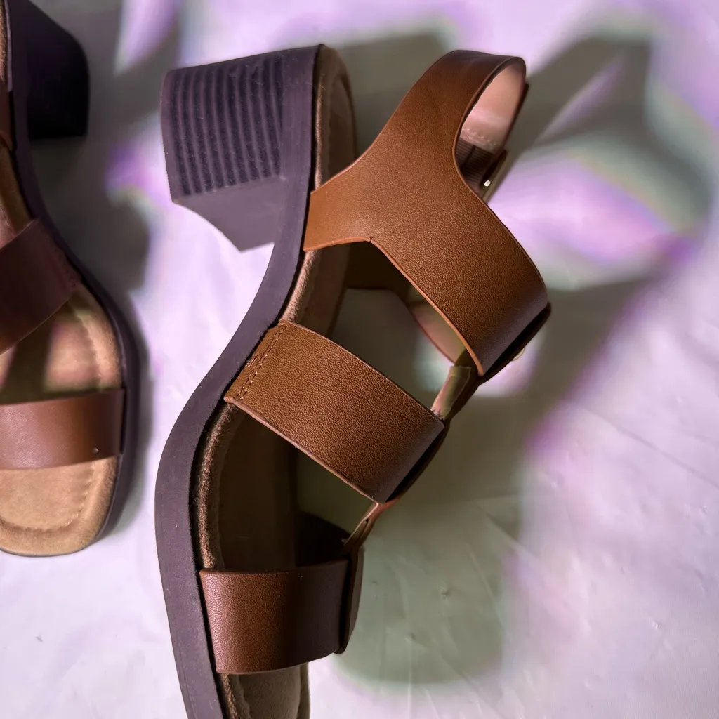 Maurices Tan Strappy Block Heel Sandals - Image 9