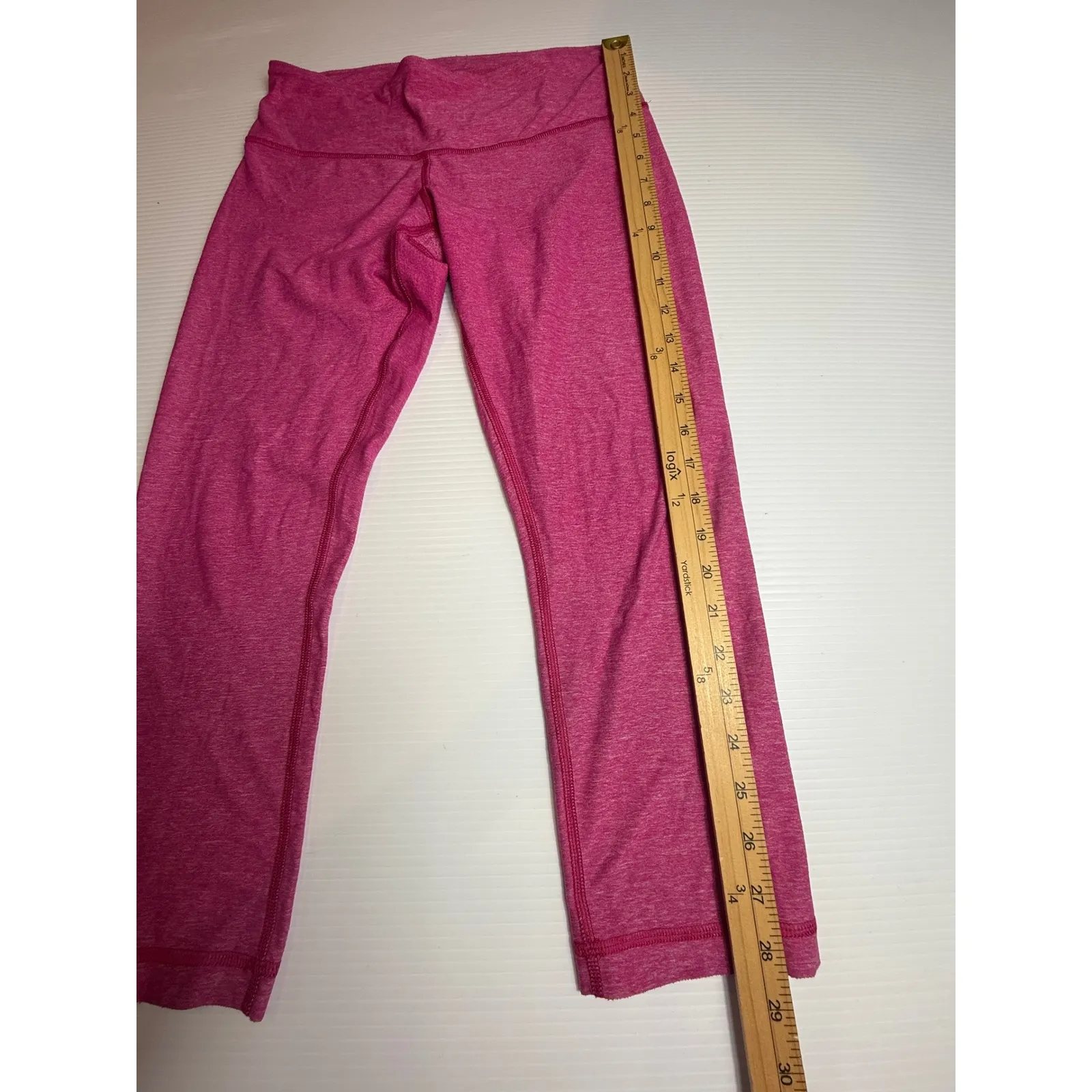 Lululemon Athletica Womens Pink Yoga Pants‎ Crop Leggings Size 8 - Image 2
