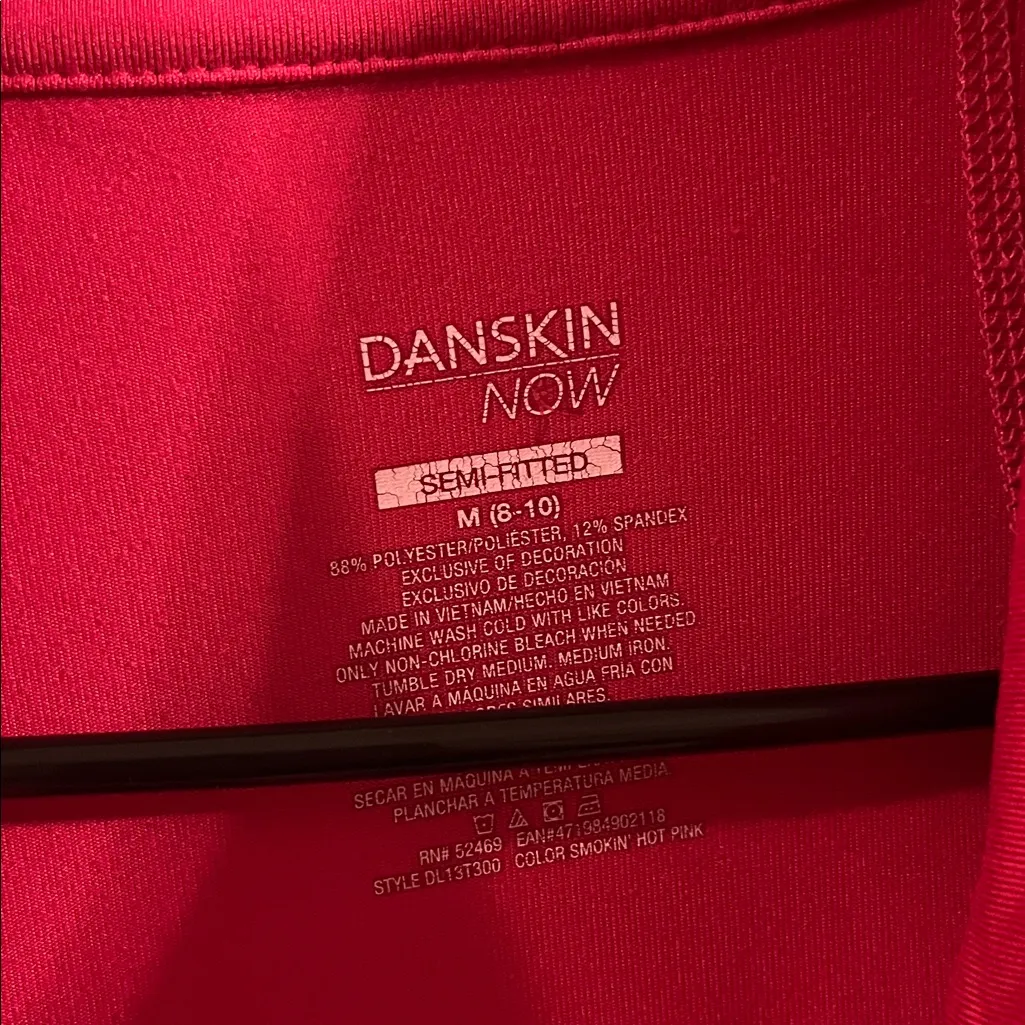 Danskin Now Women’s Pink Full Zip Semi Fit Athletic Jacket Medium - Image 6