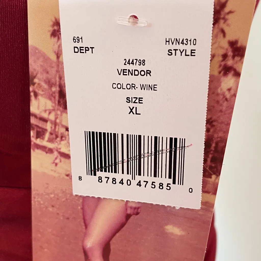 NWT Emerald Sundae Satin Dress Wine Juniors Size XL - Image 5