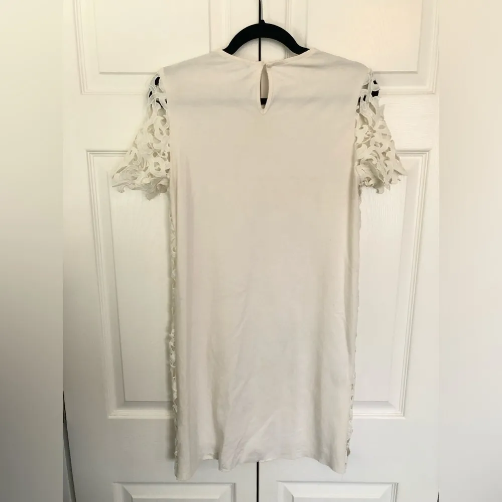White Lace Overlay Zara Trafaaluc Dress Size US S - Image 5