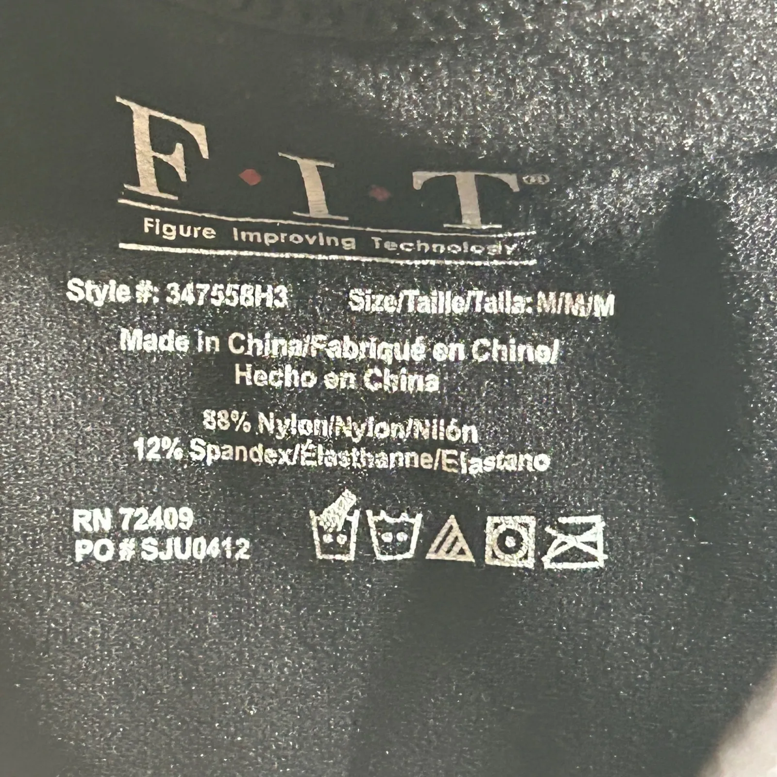 FIT Figure Improving Technology 3 piece set Tank Top Shaper Shorts Underwear M Black Size M - Image 2