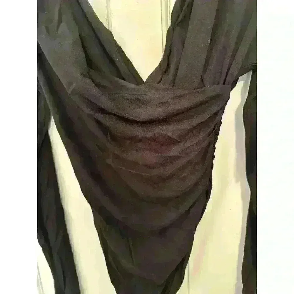 Abound Black Ruched Long Sleeve Bodysuit‎ size XS NWT - Image 2