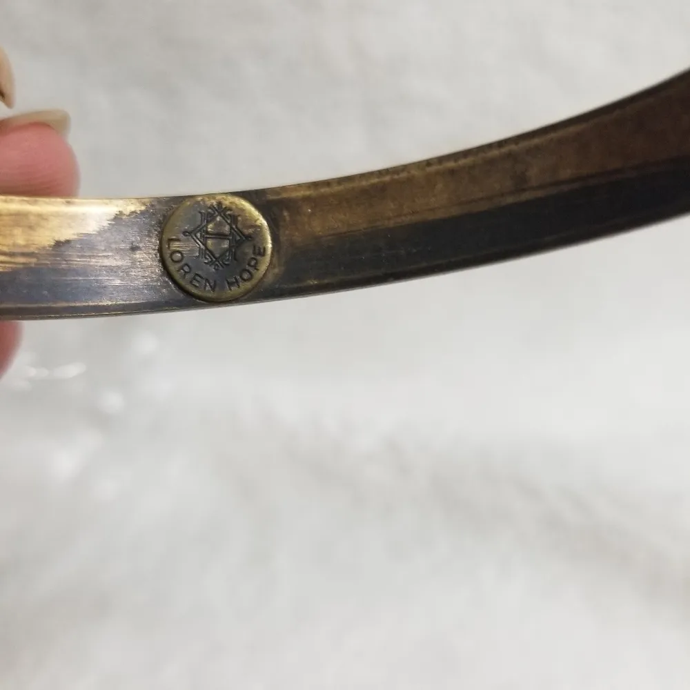 Loren Hope Crystal Cuff bracelet Pink - Image 4