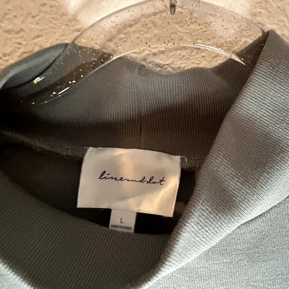 Line and Dot Monroe Turtleneck Gray Womens Size Large - Image 6