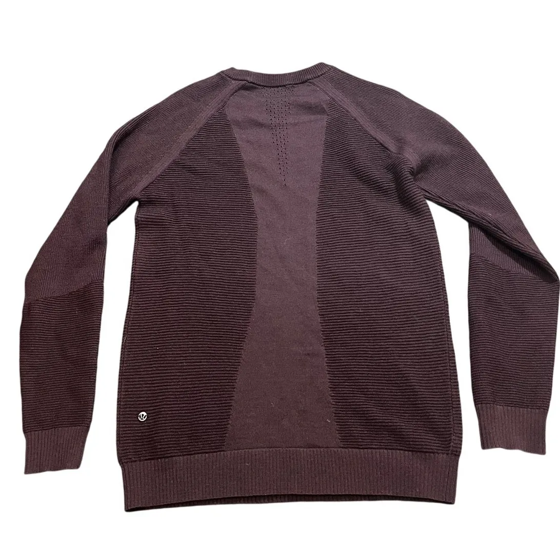 Lululemon Simply Wool Sweater Black Cherry‎ Plum Fits Womens Size Small - Image 4