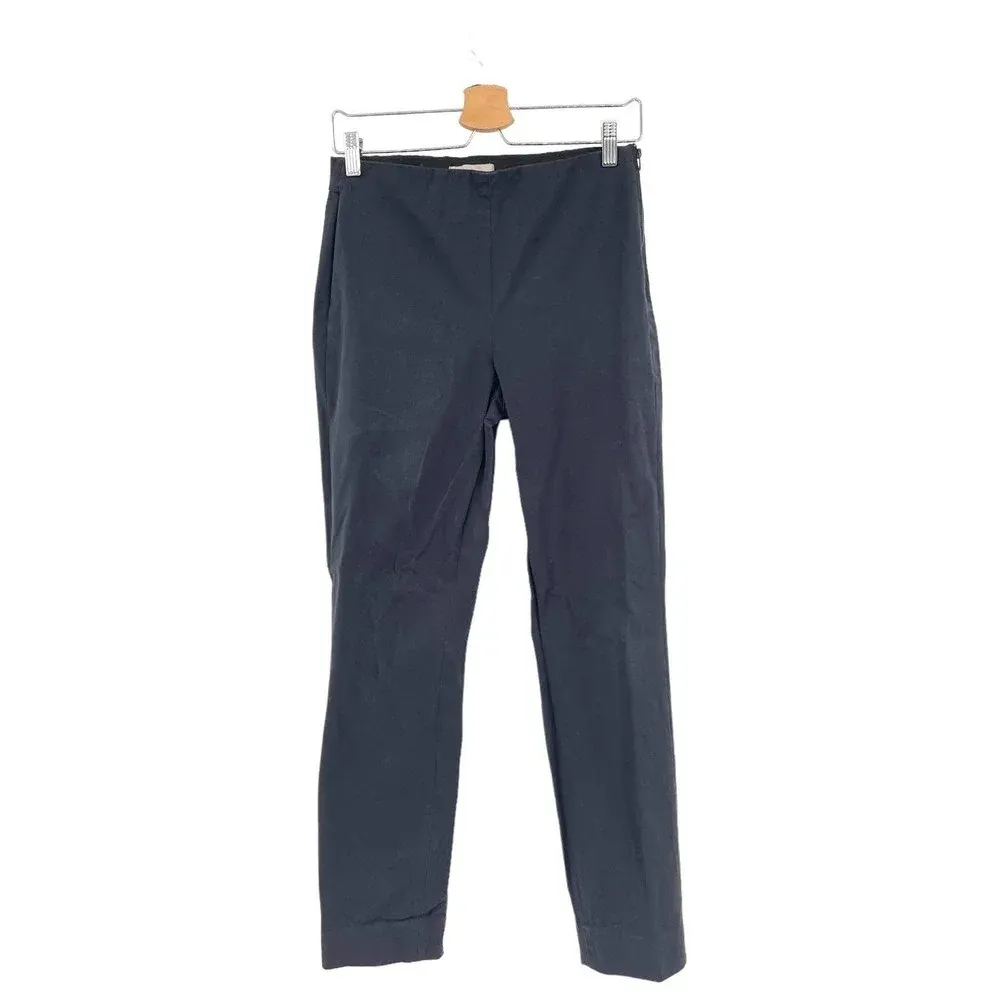 Everlane‎ The Side-Zip Stretch Cotton Pants in Black Ankle Crop Size US 8 - Image 3