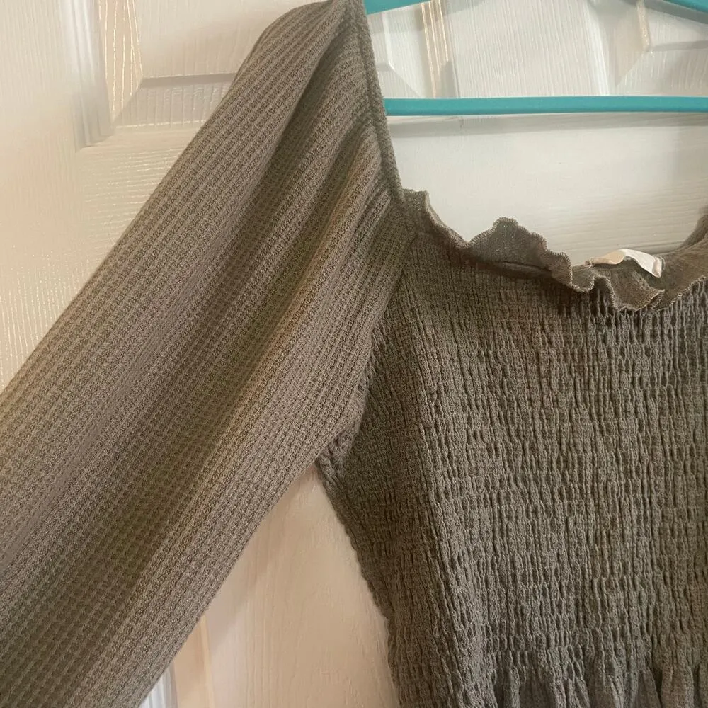 Altar'd State women's long sleeve puff sleeve crop top size Large - Image 4