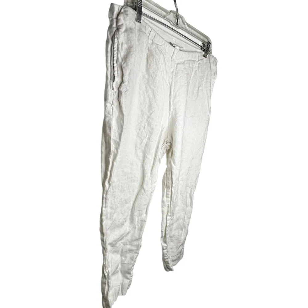 Pure Jill Linen Slim Cropped‎ Pants Size M - Image 2