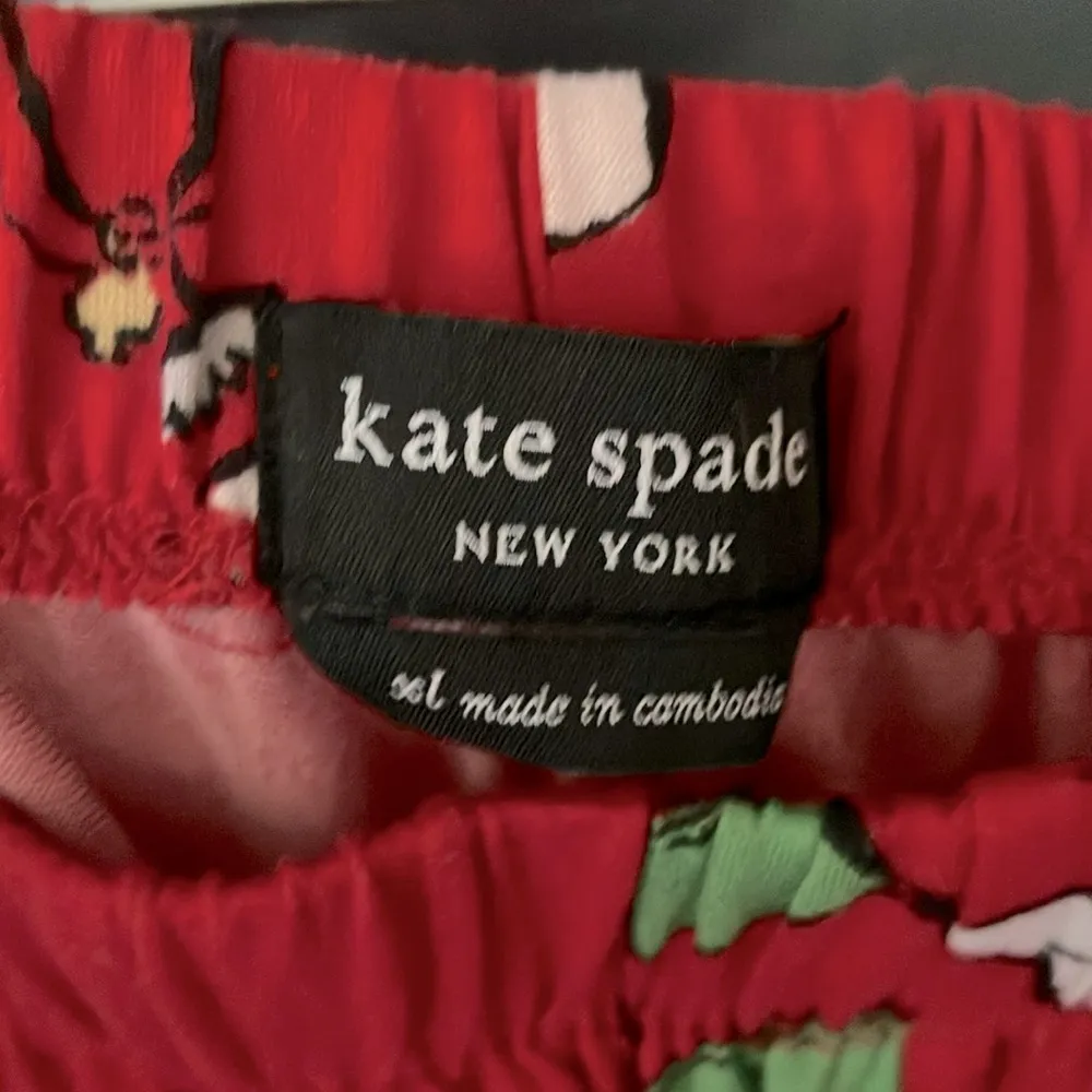 Kate Spade: Red Christmas Theme Pajamas- Soft- XL - Image 3