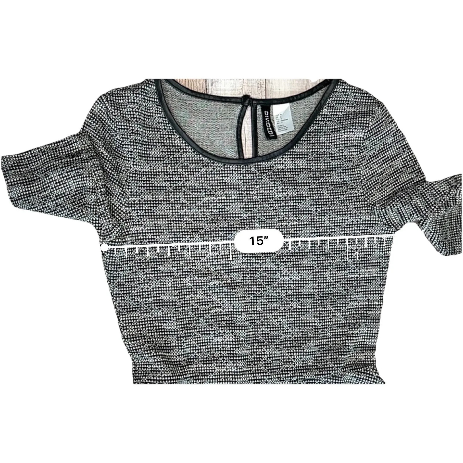 H&M Divided Marled Gray Knit Skate Dress 6 Casual‎ Business Above The Knee - Image 5