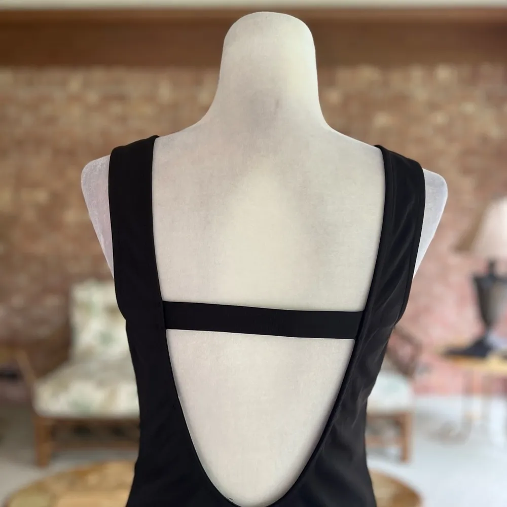 Lush Dress Colorblock Black Blue Mesh Backless Bodycon M Party Trendy Chic - Image 13