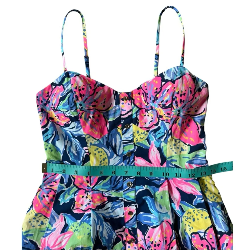 Lilly Pulitzer Easton Swing Nauti Blue Capri Soleli Floral Mini Dress Size 0 - Image 5
