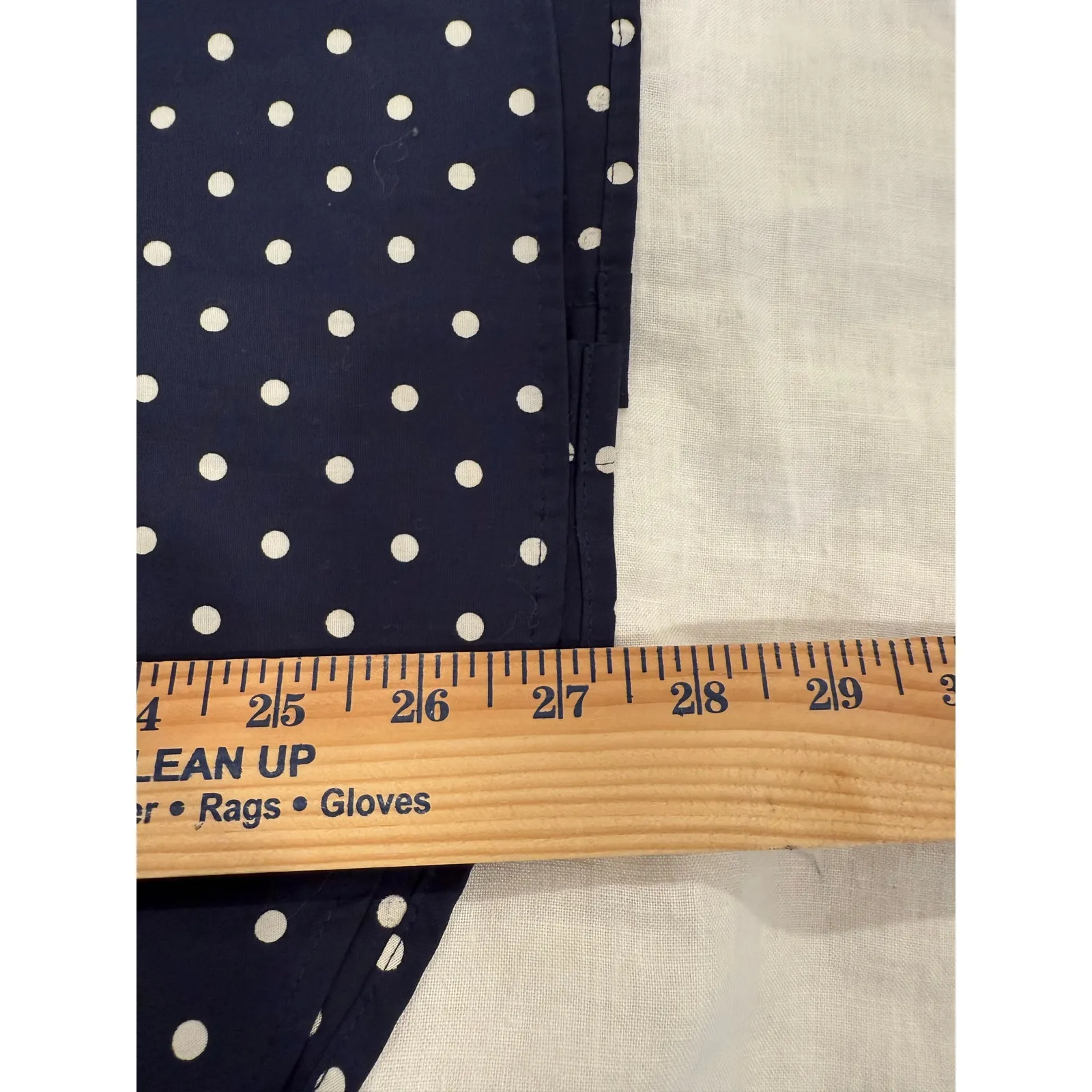 NWT Van Heusen Polka Dot Button Down Shirt Classic Fit Blue Women's Size Medium - Image 10