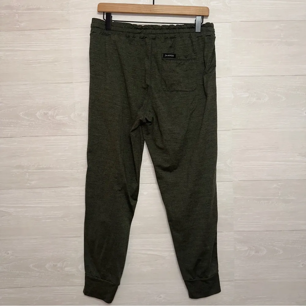 Jaanuu Women's Green High Rise Relaxed Fit Jogger Scrub Pants size medium - Image 6